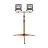 Ledvance LED Breedstraler Bouwlamp Driepoot Donker Grijs 2X50W 9000lm 120D - 840 Koel Wit | IP65 - Symmetrisch