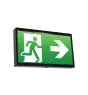 Ansell LED Muurmontage Nooduitgang bord EndLED Zwart 2.5W 18lm - 860 Daglicht | Testknop