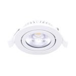 Noxion LED Kantelbaar Slim Spot Wit Rond 6W 520lm 60D - 927 Zeer Warm Wit | 85mm - IP54 - Dimbaar - Beste Kleurweergave