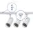 Complete Set 1-Fase Rail 1 Meter Wit | incl. 3x Spot + GU10 2700K 3W Dimbaar + Eindkap, Voedingsconnector