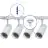Complete Set 1-Fase Rail 1 Meter Wit | incl. 4x Spot + GU10 2700K 3W Dimbaar + Eindkap, Voedingsconnector